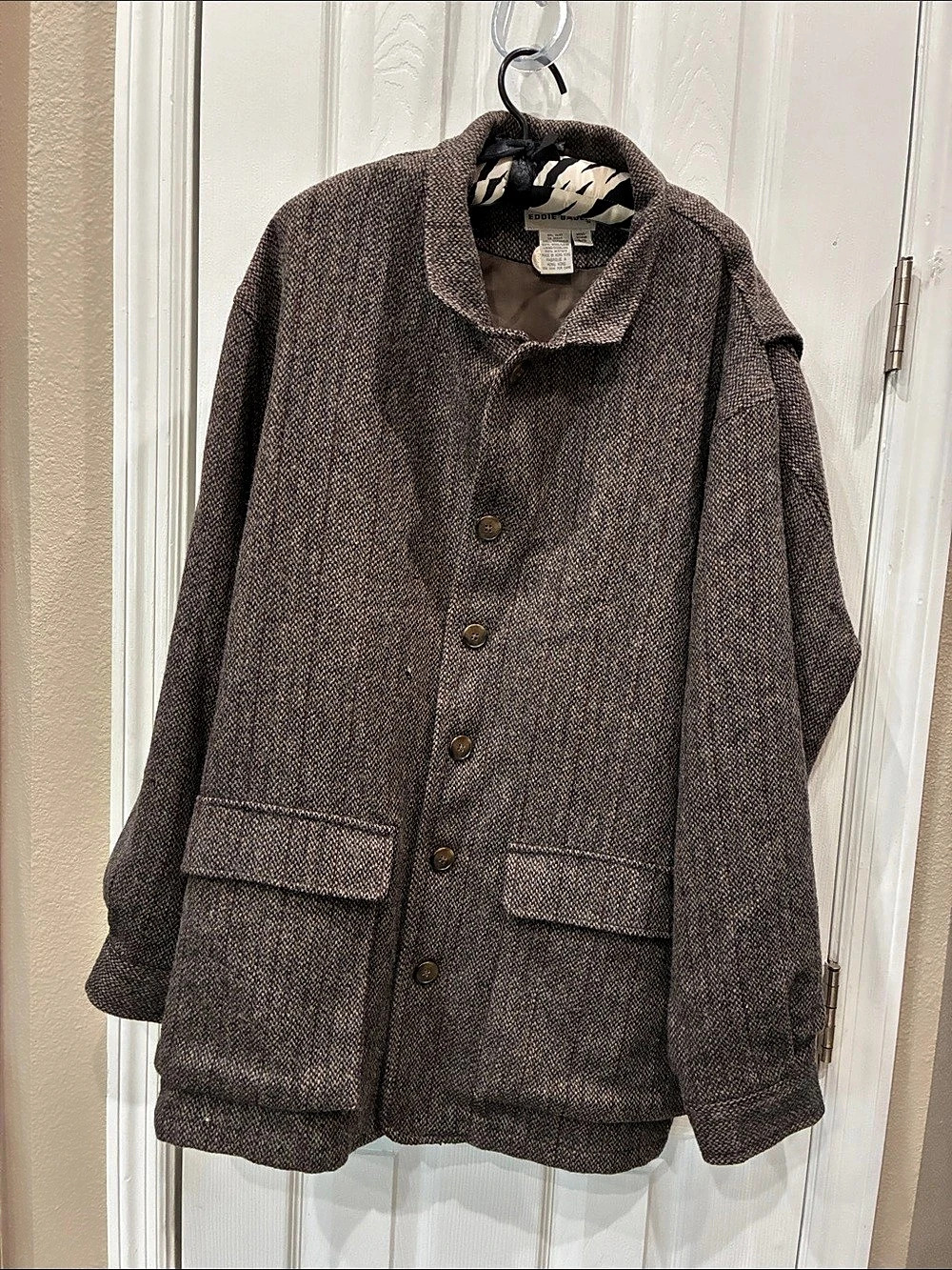Eddie Bauer WPL 9647 Men's Wool Blend Jacket Size Large